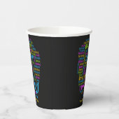 Gobelets En Papier PSYCHOLOGIE Word Cloud texte personnalisé (Gauche)