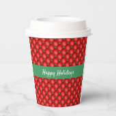 Gobelets En Papier Puffy de Noël courbé rouge et vert (Verso)