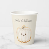 Gobelets En Papier Pumpkin Cookie Smile Halloween (Recto)