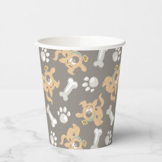 Gobelets En Papier Puppy Scooby-Doo Bone & Motif Empreinte de patte (Gauche)
