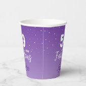 Gobelets En Papier Purple 50 et Fabulous 50th Birthday Party (Droite)