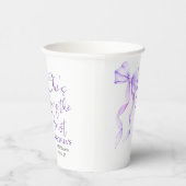 Gobelets En Papier Purple Bow Elle Tying the Knot Fête des mariées (Droite)