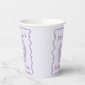 Gobelets En Papier Purple Bow Retro Coquette gâteau Coquette Annivers (Gauche)