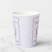 Gobelets En Papier Purple Bow Retro Coquette gâteau Coquette Annivers (Droite)