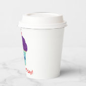 Gobelets En Papier Purple Cupcake 16e fête d'anniversaire (Gauche)