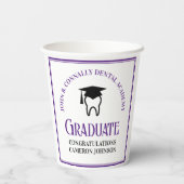 Gobelets En Papier Purple Dental School Custom Graduation Party (Verso)