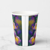 Gobelets En Papier Purple et Gold Irises Art tasse papier (Droite)