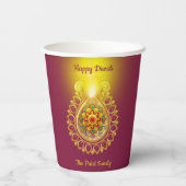 Gobelets En Papier Purple Happy Diwali (Verso)