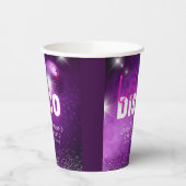 Gobelets En Papier Purple Neon rose Dernier Disco Bachelorette Party (Gauche)