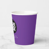 Gobelets En Papier Purple | Personalized Logo and Text (Gauche)