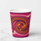 Gobelets En Papier Purple rose orange Cool Gras Trippy Party (Verso)