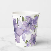 Gobelets En Papier Purple Un Petit Fleur sauvage Est En Route Script (Verso)