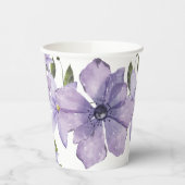 Gobelets En Papier Purple Un Petit Fleur sauvage Est En Route Script (Gauche)