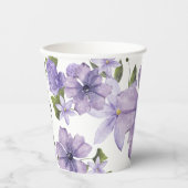 Gobelets En Papier Purple Un Petit Fleur sauvage Est En Route Script (Recto)