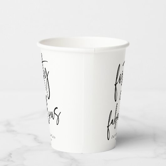 Gobelets En Papier Quarante et fabuleux Minimal 40e fête d'anniversai (Droite)