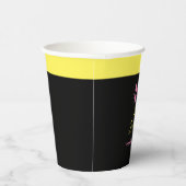 Gobelets En Papier Quarante et l'amour 40e anniversaire Jaune Noir (Droite)
