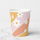 Gobelets En Papier Quatre par Super Retro Sunshine Daisy Anniversaire (Verso)