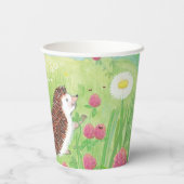 Gobelets En Papier Quatre petits hérissons dans la prairie (Verso)