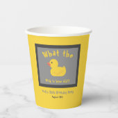 Gobelets En Papier Quel canard Anniversaire drôle Jaune (Recto)