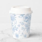 Gobelets En Papier Quelque chose de bleu avant de faire Blue Floral T (Gauche)