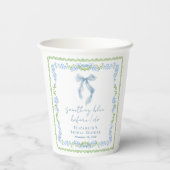 Gobelets En Papier Quelque chose de bleu Baby Shower Mariage Fantaisi (Verso)