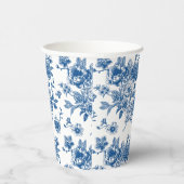 Gobelets En Papier Quelque chose de bleu chinoiserie bleu baby shower (Droite)