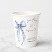 Gobelets En Papier Quelque chose de bleu noeud coquette douche de mar (Verso)