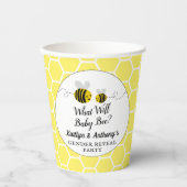 Gobelets En Papier Qu'est-ce que Baby Bee Genre Revela Party (Recto)