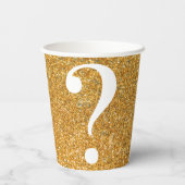 Gobelets En Papier Question Mark Bachelorette Gold Parties scintillan (Verso)