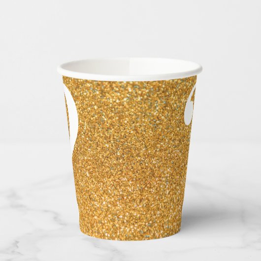 Gobelets En Papier Question Mark Bachelorette Gold Parties scintillan (Gauche)