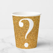 Gobelets En Papier Question Mark Bachelorette Gold Parties scintillan (Recto)