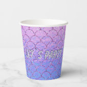 Gobelets En Papier Queue de sirène pour faire la fête (Verso)