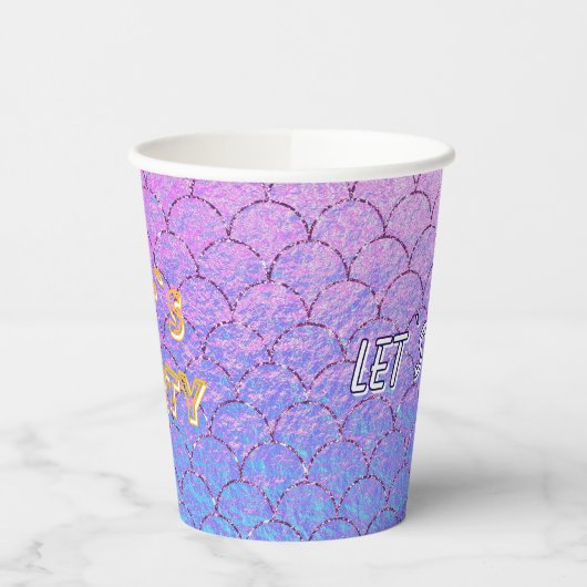 Gobelets En Papier Queue de sirène pour faire la fête (Gauche)