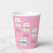 Gobelets En Papier Qui va naître surprise Bébé (Verso)