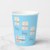 Gobelets En Papier Qui va naître surprise Bébé (Verso)