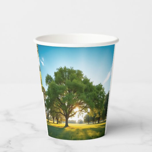 Gobelets En Papier Quiet Time With a Big Tree  (Verso)