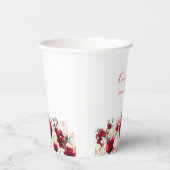 Gobelets En Papier Quinceane Party Rouge Rose Peine rose Personnalisé (Droite)