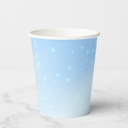 Gobelets En Papier Quinceanera Bleu Bébé (Verso)