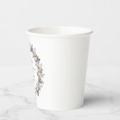 Gobelets En Papier Quinceanera personnalisée Fleur Lilac violette (Gauche)