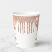 Gobelets En Papier Quinceanera rose or parties scintillant ballons bl (Droite)