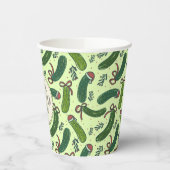 Gobelets En Papier Quirky Festive Pickles de Noël Motif (Gauche)