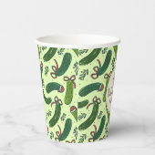Gobelets En Papier Quirky Festive Pickles de Noël Motif (Droite)