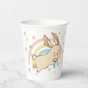 Gobelets En Papier Rabbit arc-en-ciel