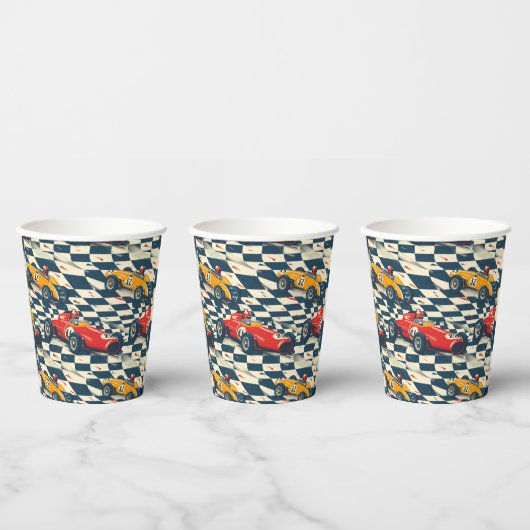 Gobelets En Papier Race Car Paper Cups Birthday Party (Multi)