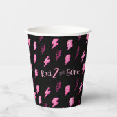 Gobelets En Papier Rad DEUX L'Os, Filles Éclair Rose (Recto)