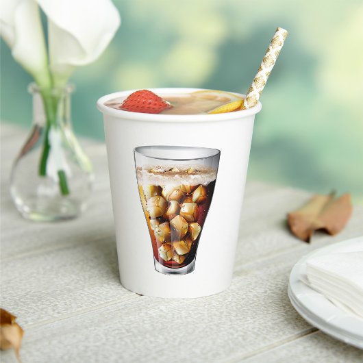 Gobelets En Papier Rafraîchir la boisson de soda glacée froide avec b