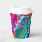 Gobelets En Papier Rainbow Blast Art Abstrait (Verso)