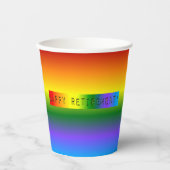 Gobelets En Papier Rainbow Bonne retraite ! (Recto)