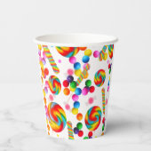 Gobelets En Papier Rainbow Candy Candyland Sweet 16 Anniversaire (Verso)