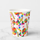 Gobelets En Papier Rainbow Candy Candyland Sweet 16 Anniversaire (Recto)